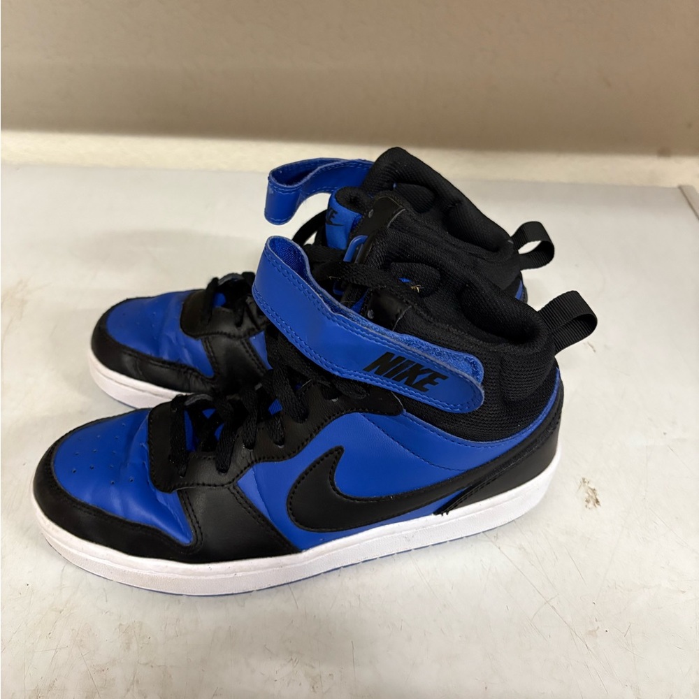 Nike Kids Black and Blue High-Top Sneakers